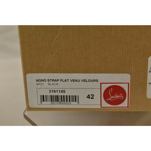 LOUBOUTIN NONO STRAP FLAT BLACK SUEDE BELTED BUCKLE LOGO HI TOP SNEAKERS 42 9